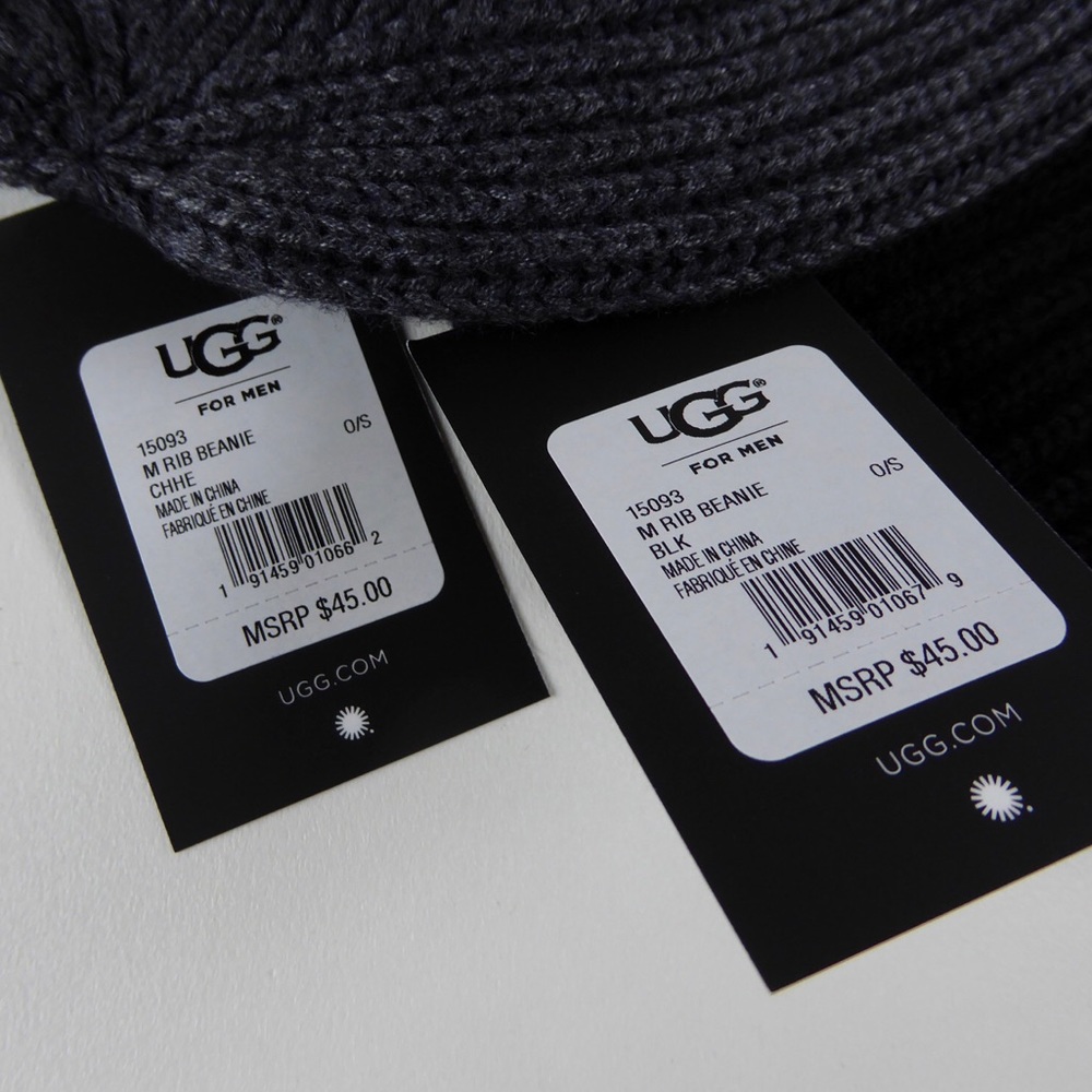 UGG Slouchy Knit Beanie 2 Hat Set Wool Blend NWT - Picture 3 of 8